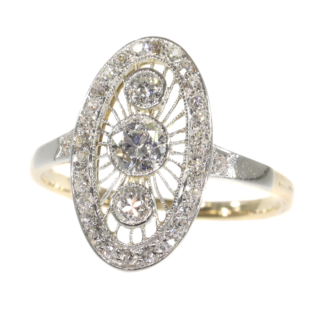 Vintage Art Deco Edwardian diamond engagement ring